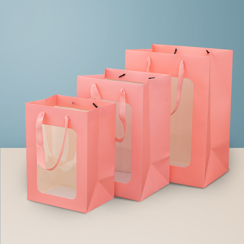 Προσαρμοσμένη τσάντα χαρτιού παραθύρων, πολυτελής τσάντα δώρων υψηλής ποιότητας